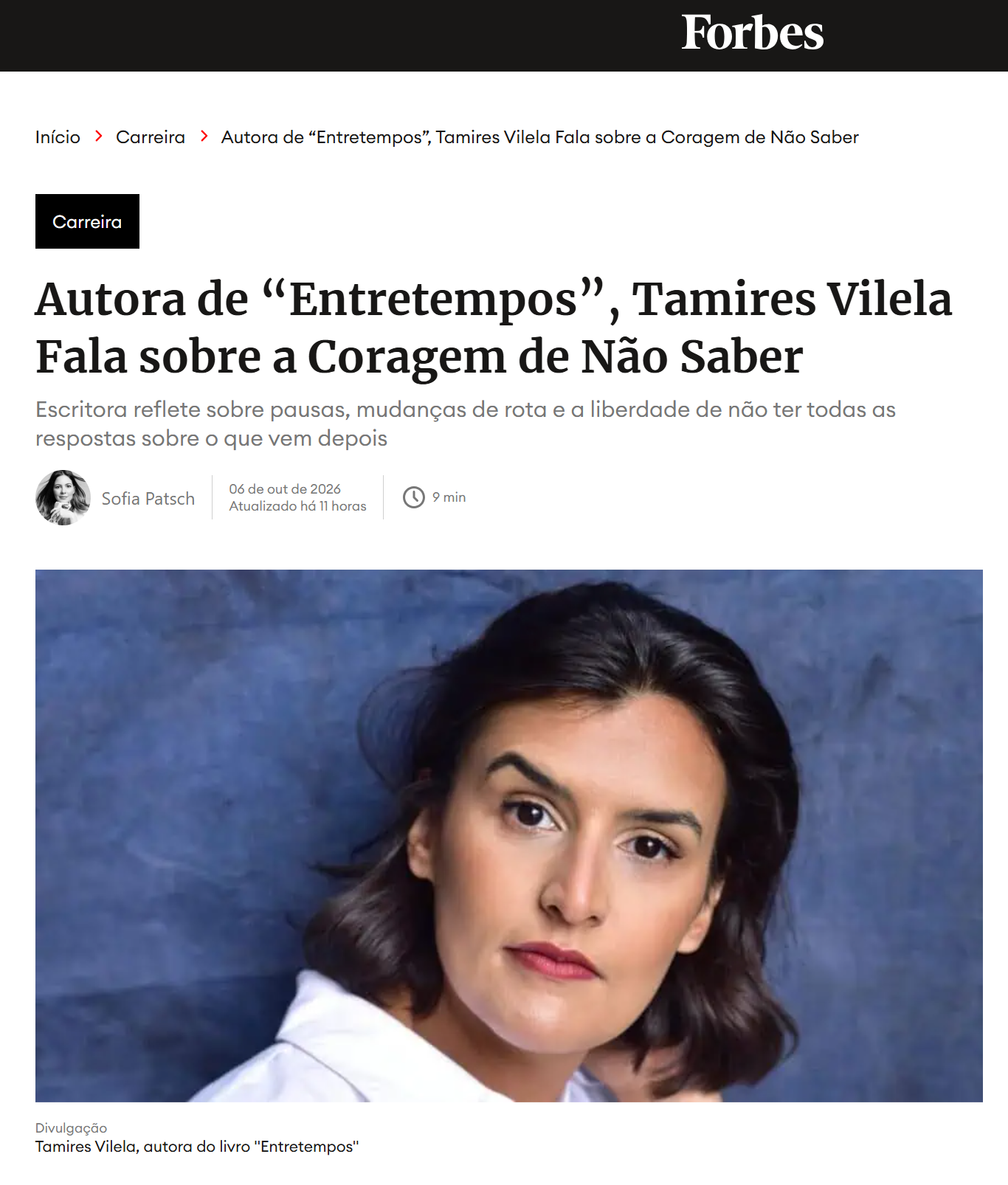 Resenha do Entretempos no Forbes