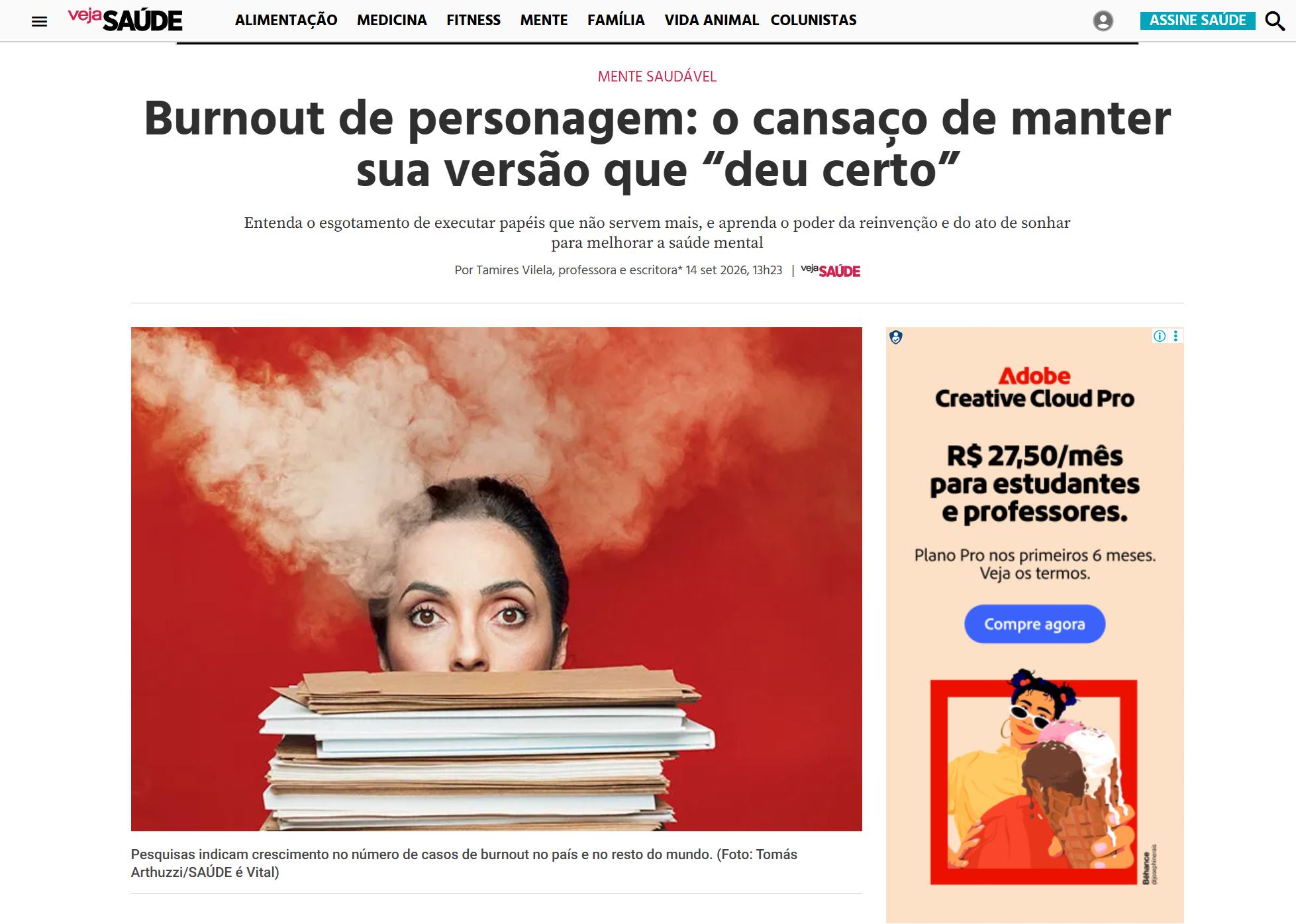 Resenha do Entretempos no Veja Saúde